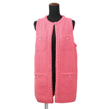 Load image into Gallery viewer, CHANEL COCO Button Vest Size 36 PinkP72795-K10459-NI363 Cotton80% Polyamide20%

