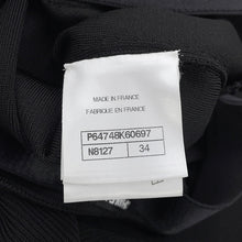 Load image into Gallery viewer, CHANEL CC Logo Medium Length Skirt Size 34 Black/WhiteP64748-K60697-N8127 Viscose 94% Polyamide 4% Elastane 2%
