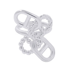将图像加载到图库查看器中，HERMES Chaine d'Ancre Area II Multi-link Ring Size 56/#16 SV925
