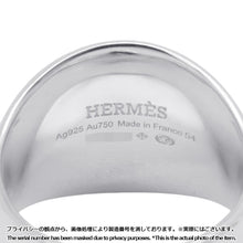 将图像加载到图库查看器中，HERMES Exlibris Chevalier Ring Size 54/#14 K18PG SV925
