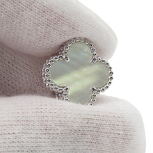 Load image into Gallery viewer, Van Cleef &amp; Arpels Vintage Alhambra EarringVCARF48600 18K White Gold
