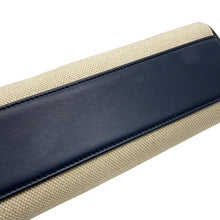 Load image into Gallery viewer, CELINE Teen Soft 16 Shoulder Vanilla/Navy196852 Raffia Calf Leather
