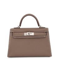 HERMES Mini Kelly2 Etoupe Epsom