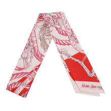将图像加载到图库查看器中，HERMES Maxi Twilly DELLA CAVALLERIA Rose Pale/Rouge Silk100%
