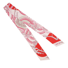 将图像加载到图库查看器中，HERMES Maxi Twilly DELLA CAVALLERIA Rose Pale/Rouge Silk100%
