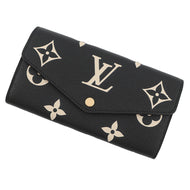 LOUIS VUITTON Portefeuille Sarah Noir/BeigeM80496 Bicolor Monogram Empreinte Leather