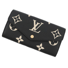 Load image into Gallery viewer, LOUIS VUITTON Portefeuille Sarah Noir/BeigeM80496 Bicolor Monogram Empreinte Leather
