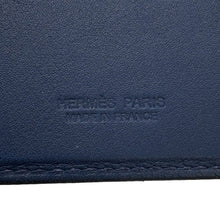 Load image into Gallery viewer, HERMES Card Case Magsafe Eman “Stole Number” BlueNavy/Multicolor Swift Leather Felt
