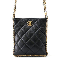 CHANEL Matelasse ChainShoulder Bag BlackAS3470 Caviar Leather