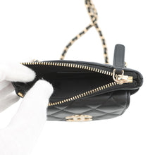 Load image into Gallery viewer, CHANEL Matelasse ChainShoulder phone case Black Lambskin
