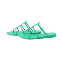 Load image into Gallery viewer, HERMES Mykonos Sandals Vert・Tourmaline Rubber Size 36
