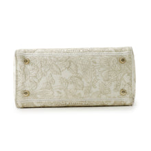 将图像加载到图库查看器中，Dior Lady D-Lite 2WAY Bag White/GoldM0565OESV_M01E Canvas Size Medium
