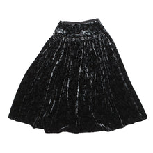 Load image into Gallery viewer, CHANEL CC Logo Velvet Skirt Size 36 BlackP78020-V69975-94305 82% Viscose, 18% Silk
