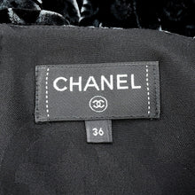 Load image into Gallery viewer, CHANEL CC Logo Velvet Skirt Size 36 BlackP78020-V69975-94305 82% Viscose, 18% Silk
