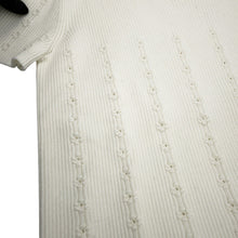 Load image into Gallery viewer, CHANEL CC Logo Short Sleeve Knit Size 36 IvoryP70915-K10150-NC345 Wool90% Polyamide8% Polyurethane2%
