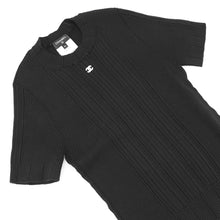 Load image into Gallery viewer, CHANEL CC Logo Short Sleeve Top Size 36 BlackP74721-K10701-94305 Cotton100%
