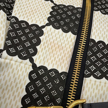 Load image into Gallery viewer, LOUIS VUITTON Damier detail dress Size 34 White/Black/Beige1ABQWM Cotton100% Leather
