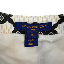 Load image into Gallery viewer, LOUIS VUITTON Damier detail dress Size 34 White/Black/Beige1ABQWM Cotton100% Leather
