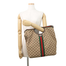 Load image into Gallery viewer, GUCCI Gillio Large Tote Japan Limited Edition Beige/Brown865452 FAFZE 9871 GG Supreme Canvas Leather
