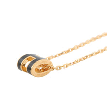 Load image into Gallery viewer, HERMES Pop Ash Necklace Size Mini Black Gold Plated Lacquer
