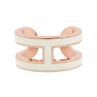 HERMES Pop Ash Ear Cuff White Gold Plated Lacquer