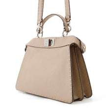 将图像加载到图库查看器中，FENDI Peekaboo I See U Beige8BN327 Leather Size Small
