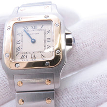 Load image into Gallery viewer, CARTIER Santos Garbe SM H35.5mm x W23.5mm Stainless Steel K18YG Ivory DialW20012C4
