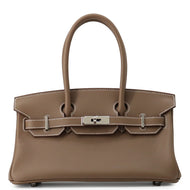 HERMES ShoulderBirkin Etoupe Evercolor Size 29