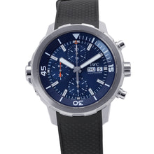 将图像加载到图库查看器中，IWC Aquatimer Expedition Jacques Cousteau W44mm Stainless Steel Rubber Blue DialIW376805
