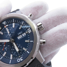 将图像加载到图库查看器中，IWC Aquatimer Expedition Jacques Cousteau W44mm Stainless Steel Rubber Blue DialIW376805
