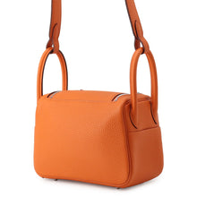 Load image into Gallery viewer, HERMES Lindy Orange Taurillon Clemence Size Mini
