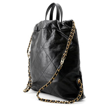 将图像加载到图库查看器中，CHANEL CHANEL22 Backpack BlackAS3859 Shiny Calf Leather Size Small
