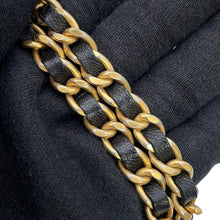 Load image into Gallery viewer, CHANEL Matelasse Egypt Bag Charm Chain Wallet Black Lambskin
