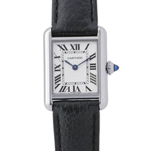 Load image into Gallery viewer, CARTIER tank mast SM H29.5mm×W22mm Stainless Steel Leather Silver DialWSTA0042
