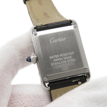 Load image into Gallery viewer, CARTIER tank mast SM H29.5mm×W22mm Stainless Steel Leather Silver DialWSTA0042
