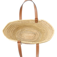 Load image into Gallery viewer, LOEWE Basket bag Natural/Tan327.02.S81 Leather Raffia Size Large
