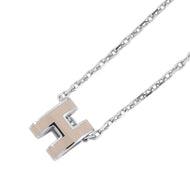HERMES Pop Ash Necklace Size Mini Marong rasse Metal Lacquer