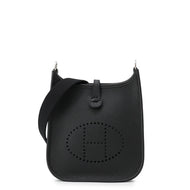 HERMES Evelyne Long Black Taurillon Clemence Size TPM