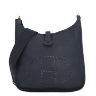 HERMES Evelyne Blue Nuit Taurillon Clemence Size GM
