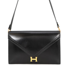 将图像加载到图库查看器中，HERMES Lidy Shoulder Bag Black Box Calf Leather
