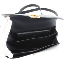 Load image into Gallery viewer, HERMES Ring Shoulder Bag Navy Box Calf Leather
