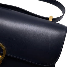 Load image into Gallery viewer, HERMES Ring Shoulder Bag Navy Box Calf Leather
