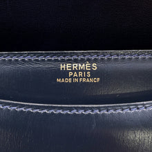 Load image into Gallery viewer, HERMES Ring Shoulder Bag Navy Box Calf Leather
