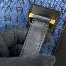 Load image into Gallery viewer, BVLGARI Logomania B.Zero1 Handbag Navy/Black Denim Leather
