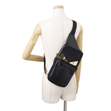 Load image into Gallery viewer, FENDI Monster Bugs Eye Crossbody Bag Black7VZ033 Leather Nylon
