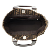 将图像加载到图库查看器中，FENDI Zucca Handbag Khaki/Brown26693 Canvas Leather
