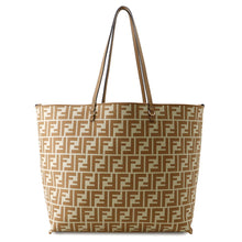 Load image into Gallery viewer, FENDI Pecan Roll Reversible Tote Brown/Beige8BH425 Canvas Leather Size Large
