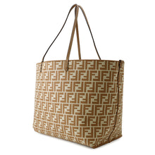 Load image into Gallery viewer, FENDI Pecan Roll Reversible Tote Brown/Beige8BH425 Canvas Leather Size Large
