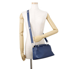 将图像加载到图库查看器中，FENDI By the Way Handbag Blue8BL124 Leather Size Medium
