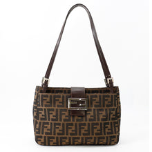 将图像加载到图库查看器中，FENDI Zucca Shoulder Bag Khaki26728 Canvas Leather
